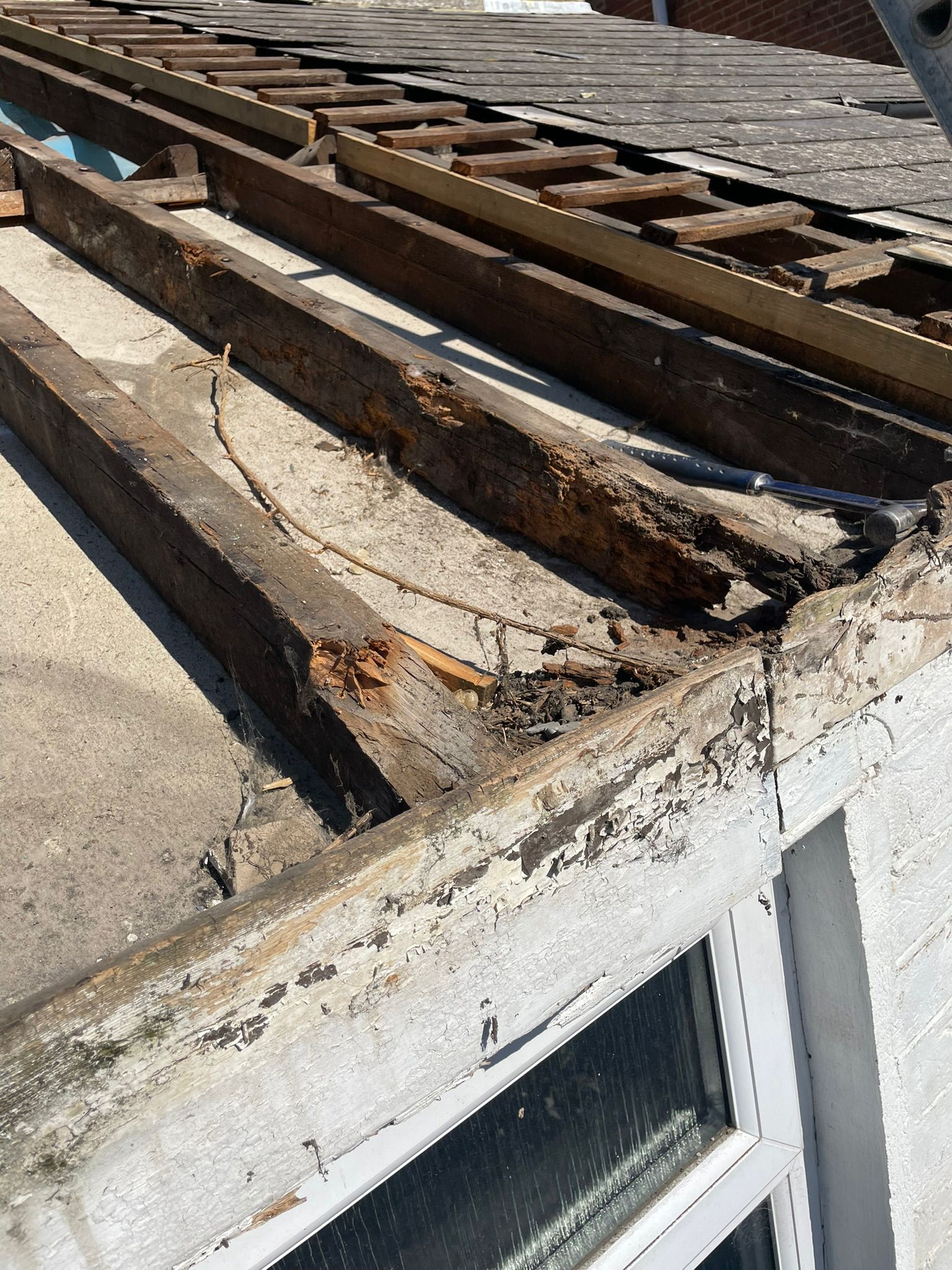 Team working on roof